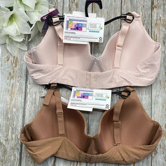 Women's ComfortFlex Fit Easywire T-Shirt Bra 2-Pack Size XXL - Picture 4 of 15
